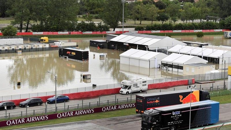 Kawasan Sirkuit Imola, F1 GP Emilia Romagna 2023 yang batal gegara banjir.jpeg