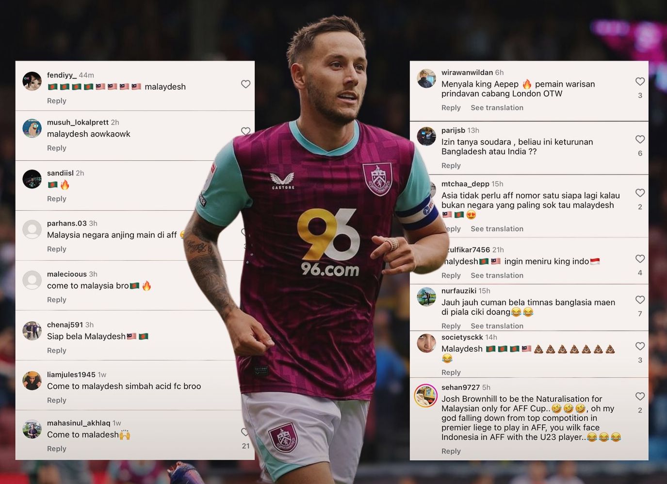 Hujatan Netizen Indonesia Kepada Pemain Malaysia / Instagram Seasia Goal