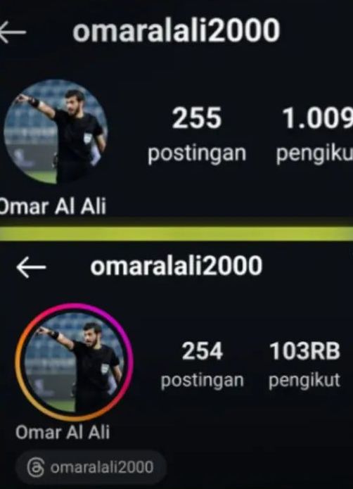 Followers Omar Al Ali  / Instagram Skuad Garuda