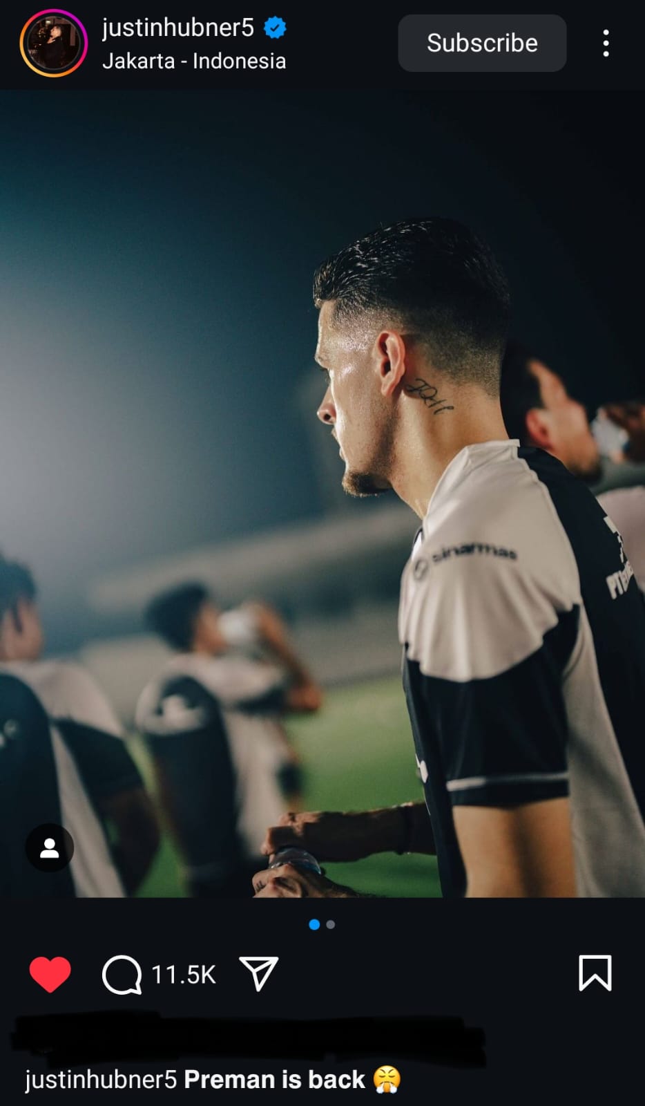 Justin Hubner Preman Timnas Indonesia / Instagram Justin Hubner