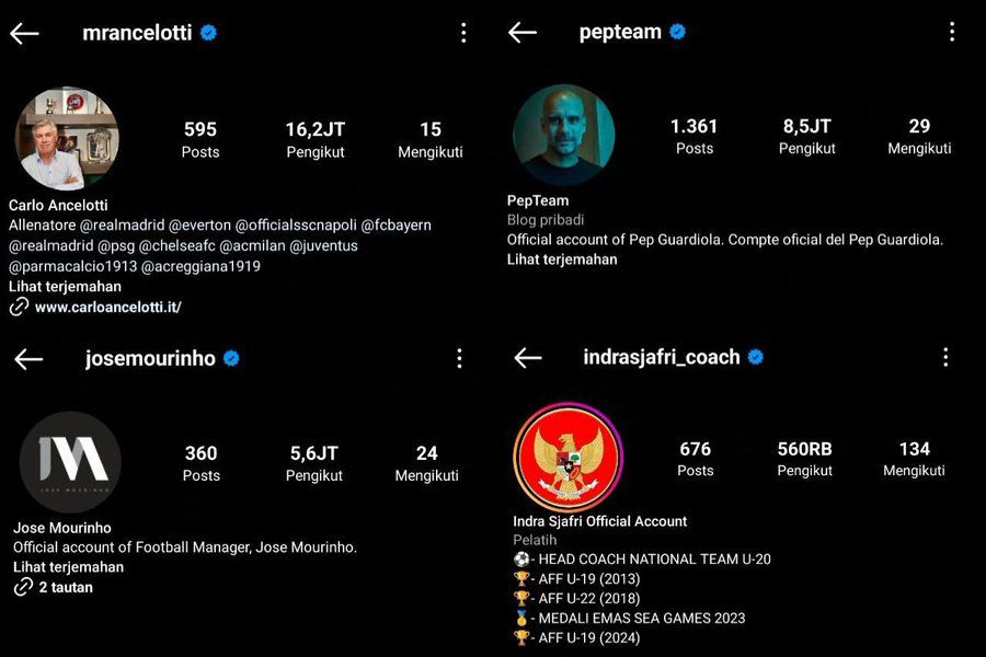 unggahan salah satu akun soal bio Indra Sjafri/Twitter