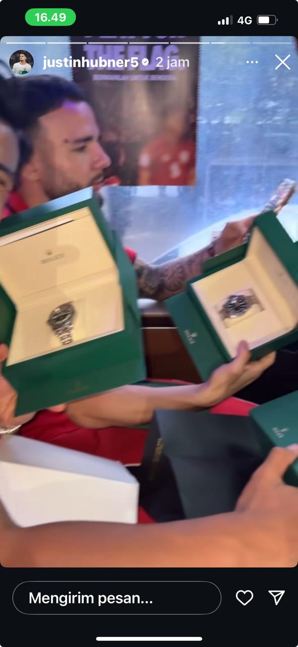 Jam tangan Rolex dari Presiden Prabowo IG Justin Hubner.jpeg