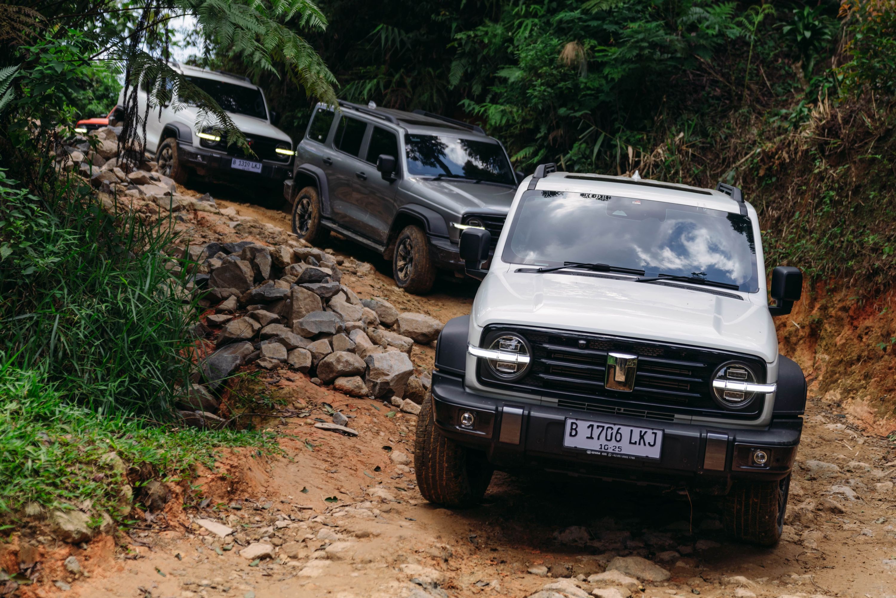 Merasakan Crawl Mode saat menuruni jalan terjal. (GWM Indonesia)