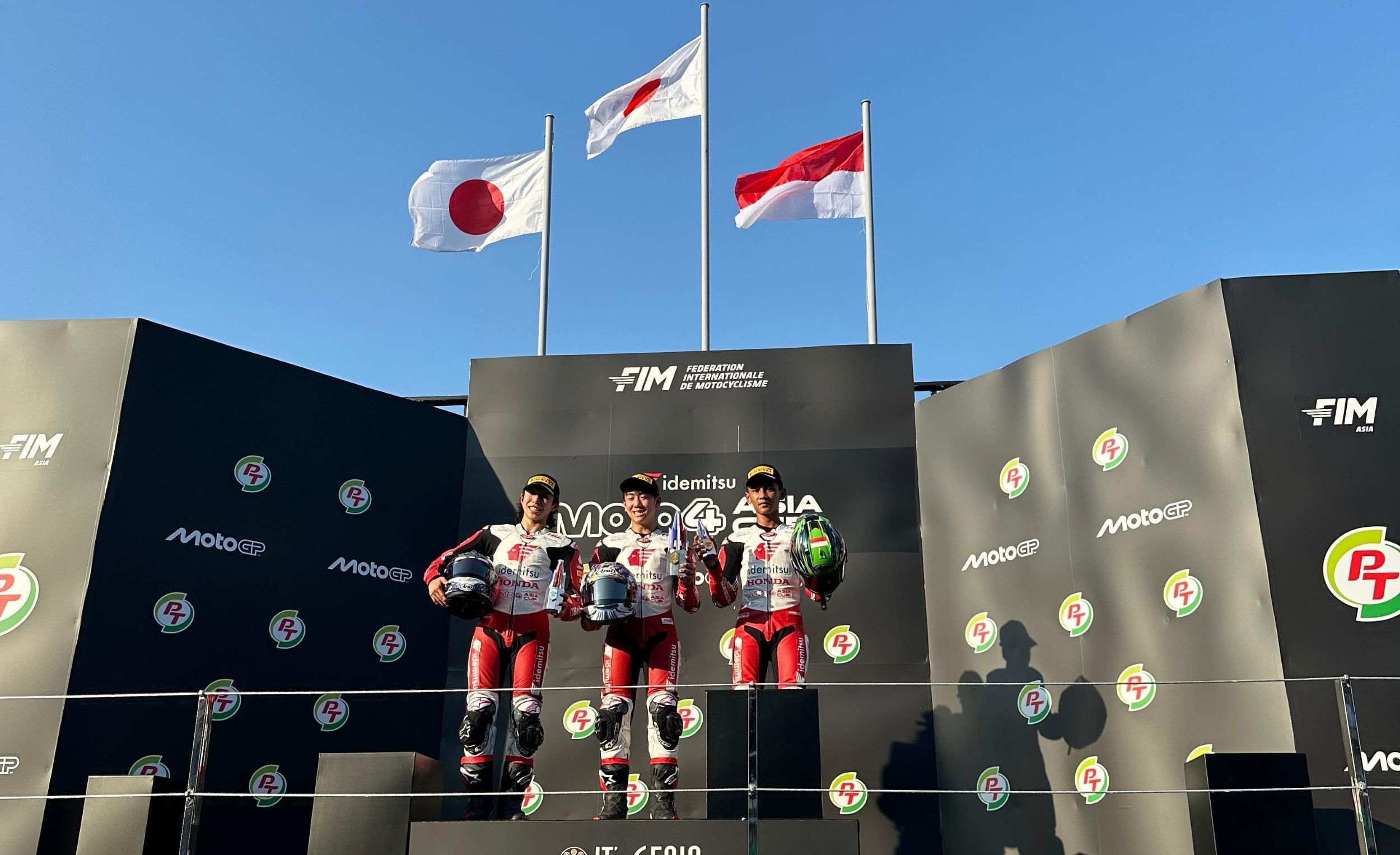 Pembalap Indonesia Bintang Pranata Sukma sempat meraih podium ketiga. (AHM)