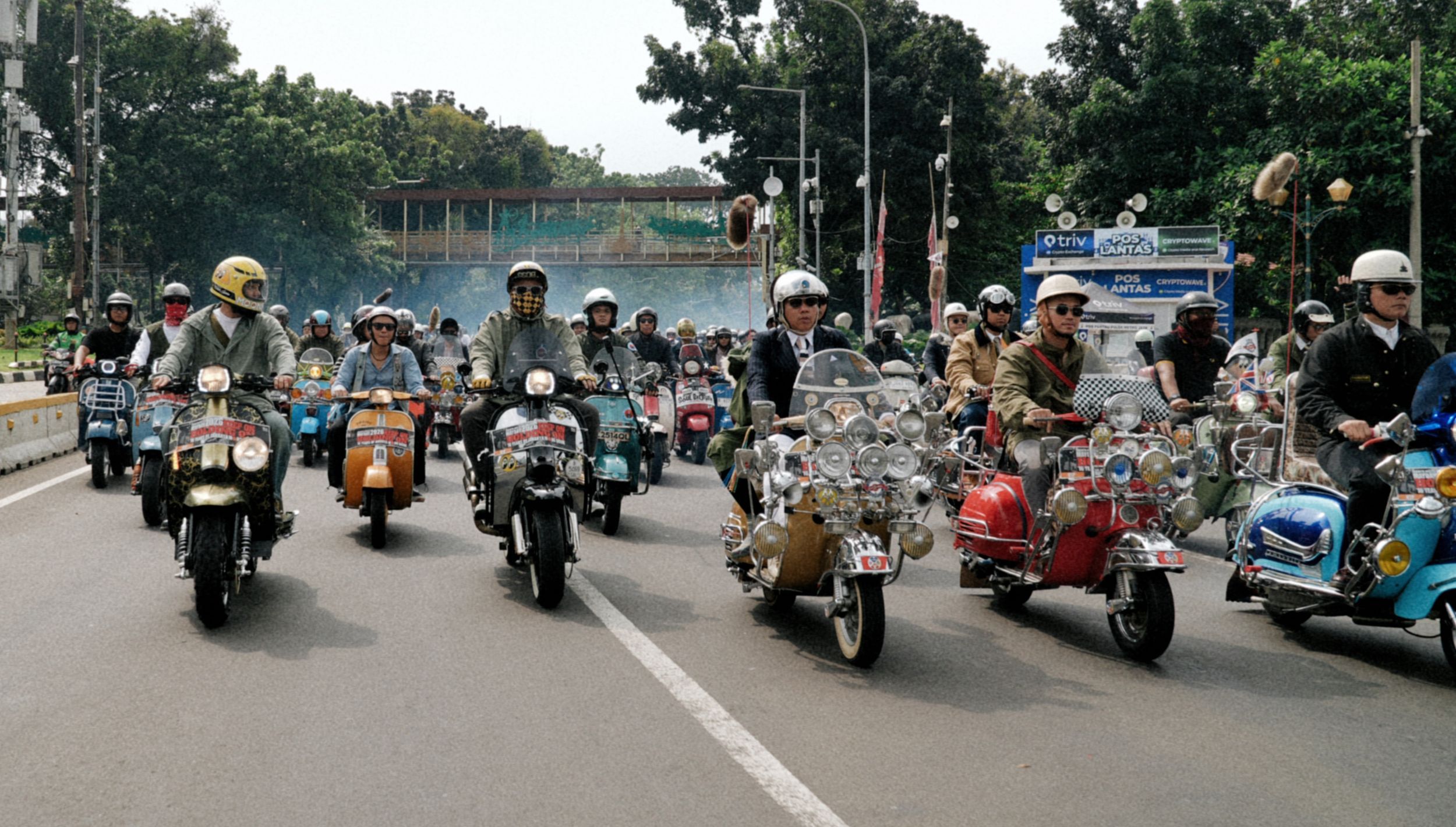Scomadi Owners Indonesia merayakan Jakarta Mods May Day 2026 bersama ratusan penggemar skuter lainnya. (Scomadi Indonesia)