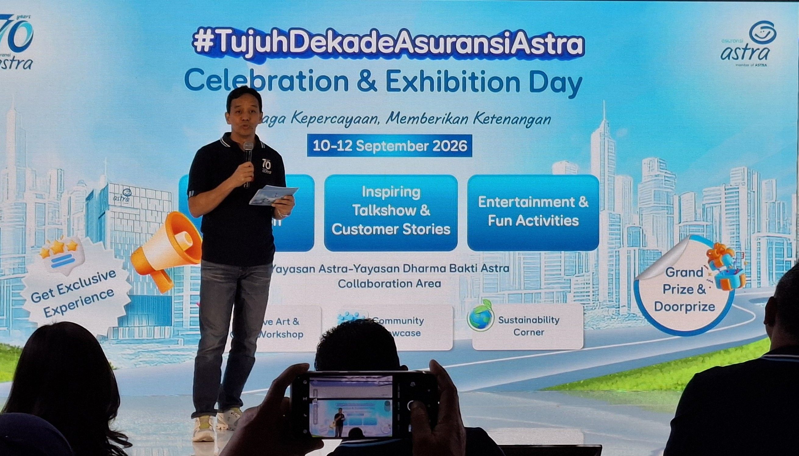 Pemaparan program dan puncak acara HUT ke-70 Asuransi Astra. (Chadie)